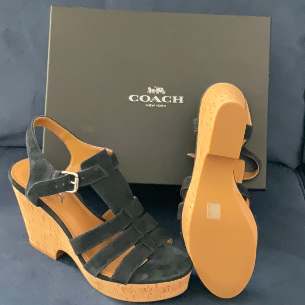 Coach platform sandals
